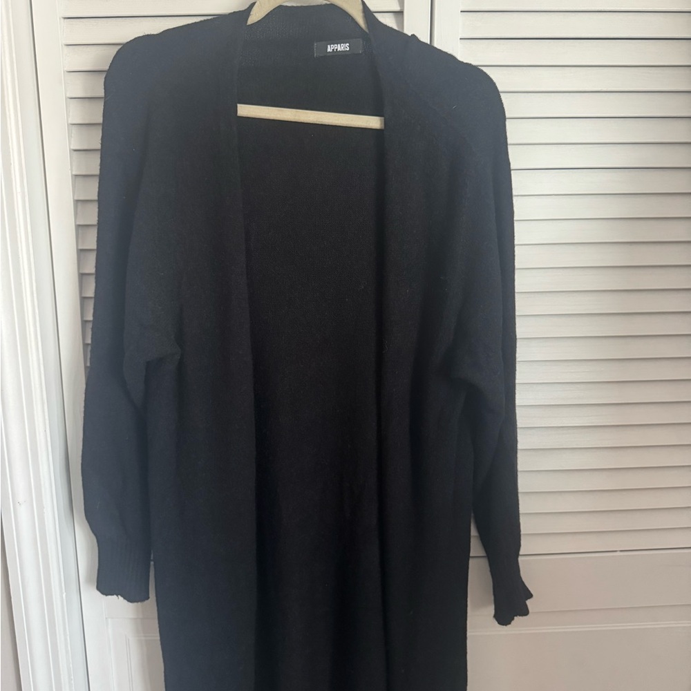 Apparis Black Knit Cardigan
